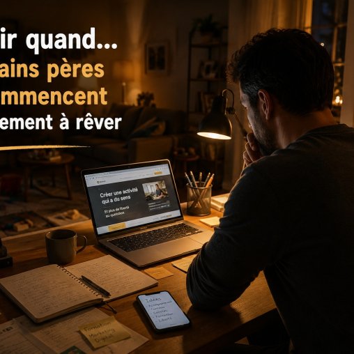 Pourquoi les papas se reconvertissent rarement du jour au lendemain ?<br>Ils ne quittent pas tout. Ils construisent une sortie.